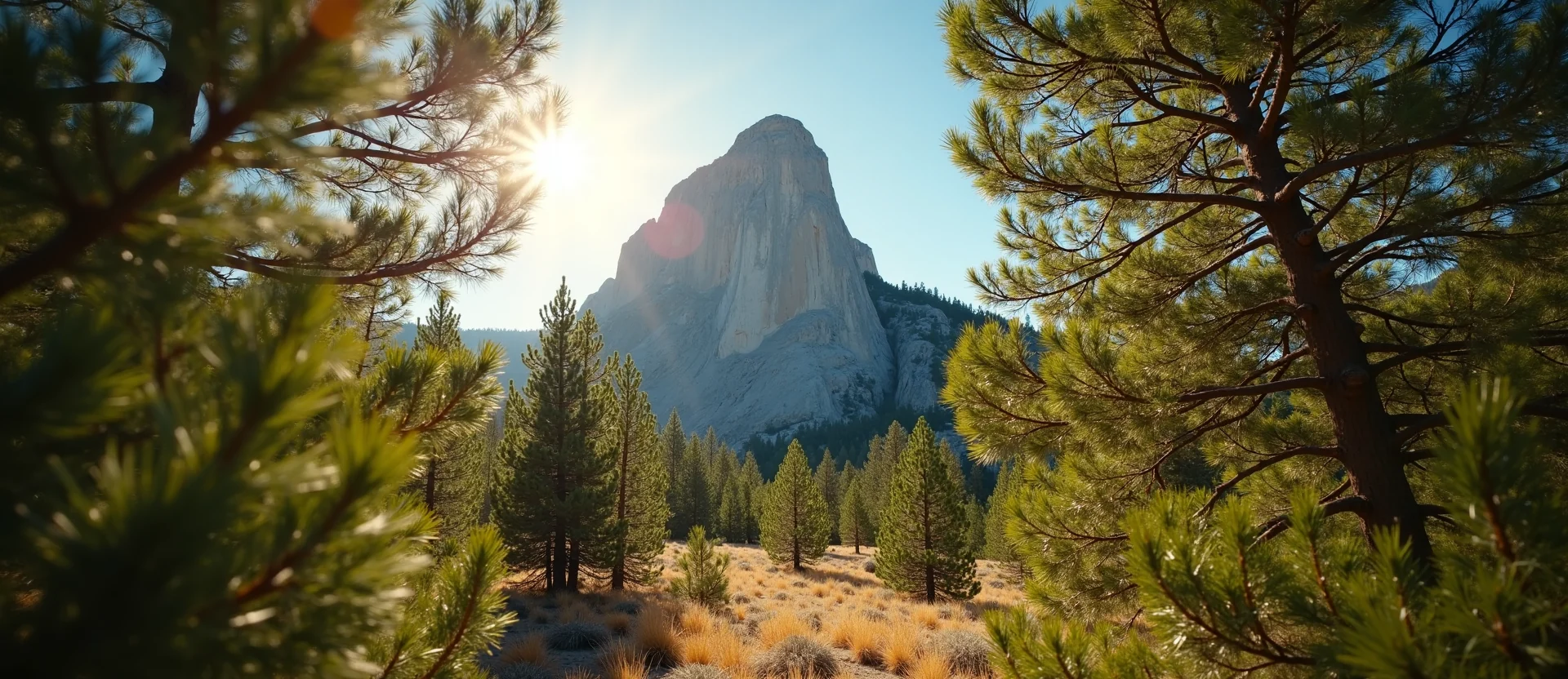 Symbolizing Stability/Peak: A local Sierra Juniper jagged granite peak. - AI Generated
