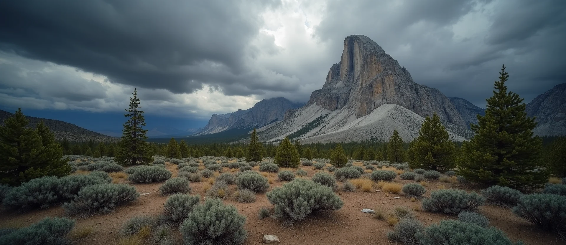 Symbolizing Stability/Peak: A local Manzanita jagged granite peak. - AI Generated
