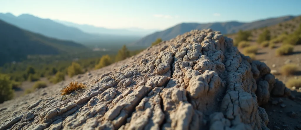 Symbolizing Stability/Peak: A local Bitterbrush solid mountain ridge. - AI Generated