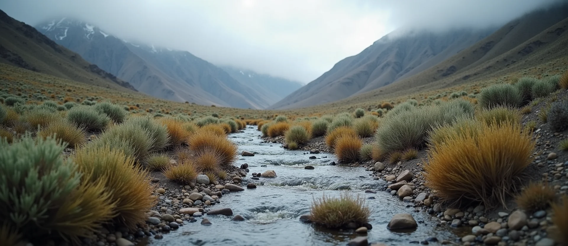 Symbolizing Flow/Cleansing: A local Bitterbrush babbling mountain creek. - AI Generated