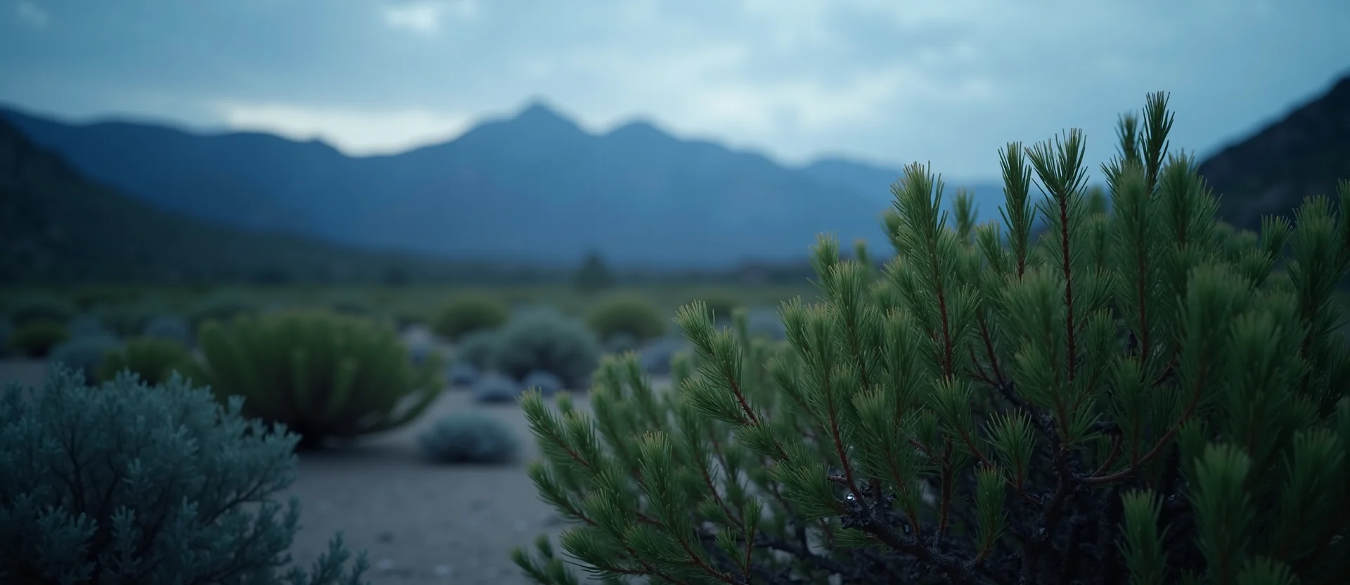 Symbolizing Flow/Cleansing: A local Manzanita raindrops on desert leaves. - AI Generated