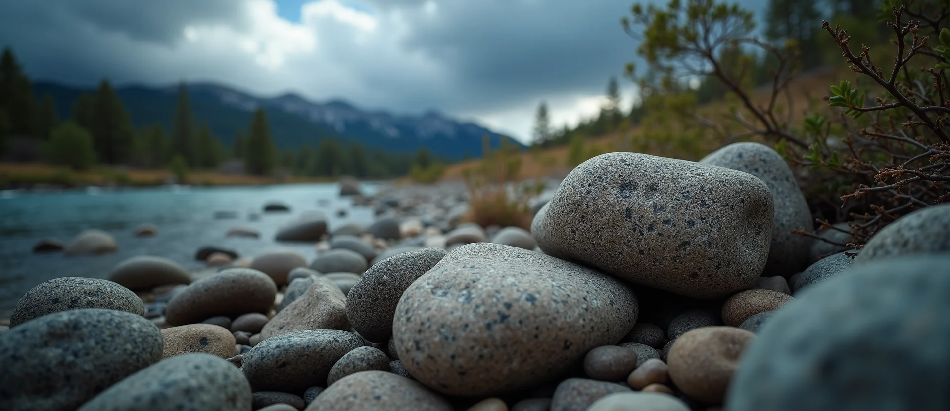 Symbolizing Flow/Cleansing: A local Manzanita smooth Truckee river stones. - AI Generated