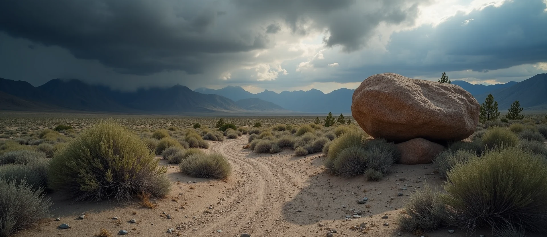 Symbolizing Stability/Peak: A local Manzanita unshakable boulder. - AI Generated