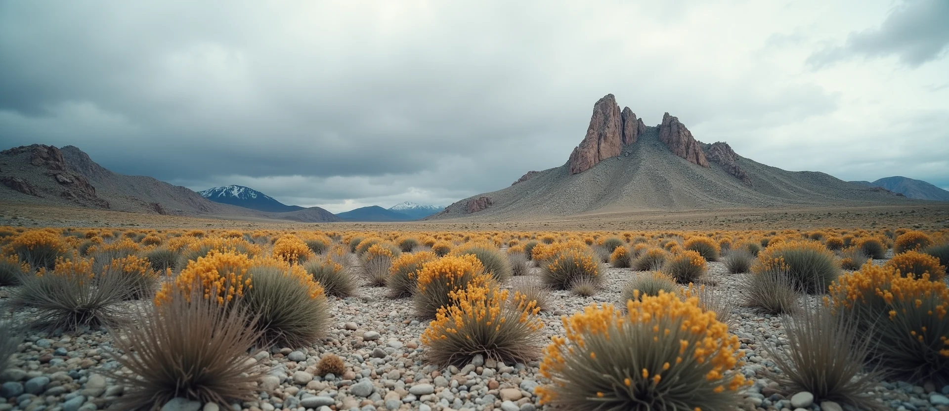 Symbolizing Stability/Peak: A local Indian Paintbrush jagged granite peak. - AI Generated