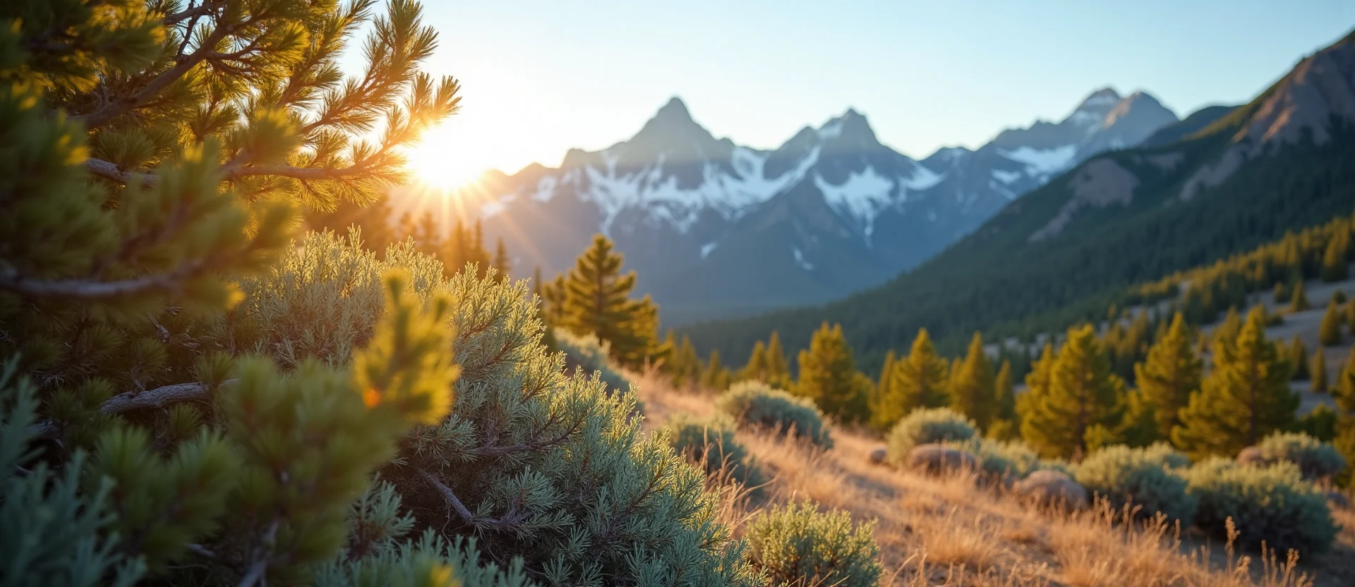 Symbolizing Stability/Peak: A local Sagebrush (Artemisia tridentata) solid mountain ridge. - AI Generated