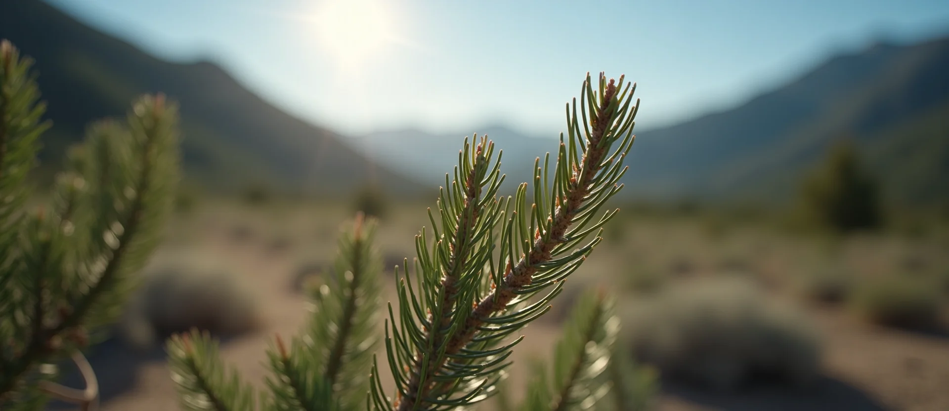 Symbolizing Growth/Resilience: A local Desert Peach new branch reaching for the sky. - AI Generated