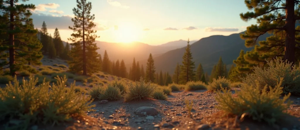 Symbolizing Identity/Local: A local Quaking Aspen Sierra Nevada skyline. - AI Generated