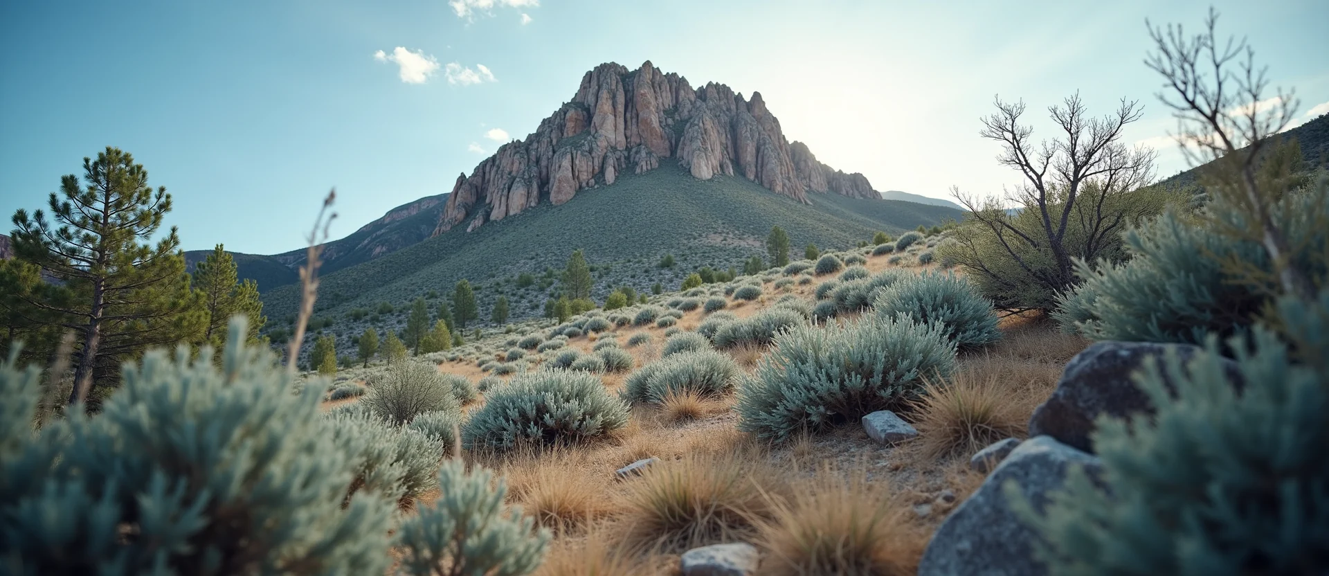 Symbolizing Stability/Peak: A local Quaking Aspen solid mountain ridge. - AI Generated