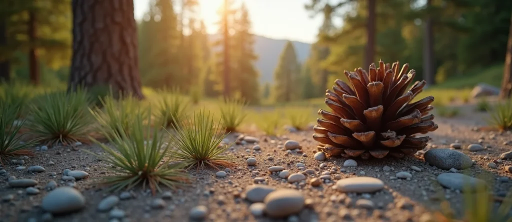Symbolizing Seed/New Beginning: A local Quaking Aspen opening pine cone. - AI Generated
