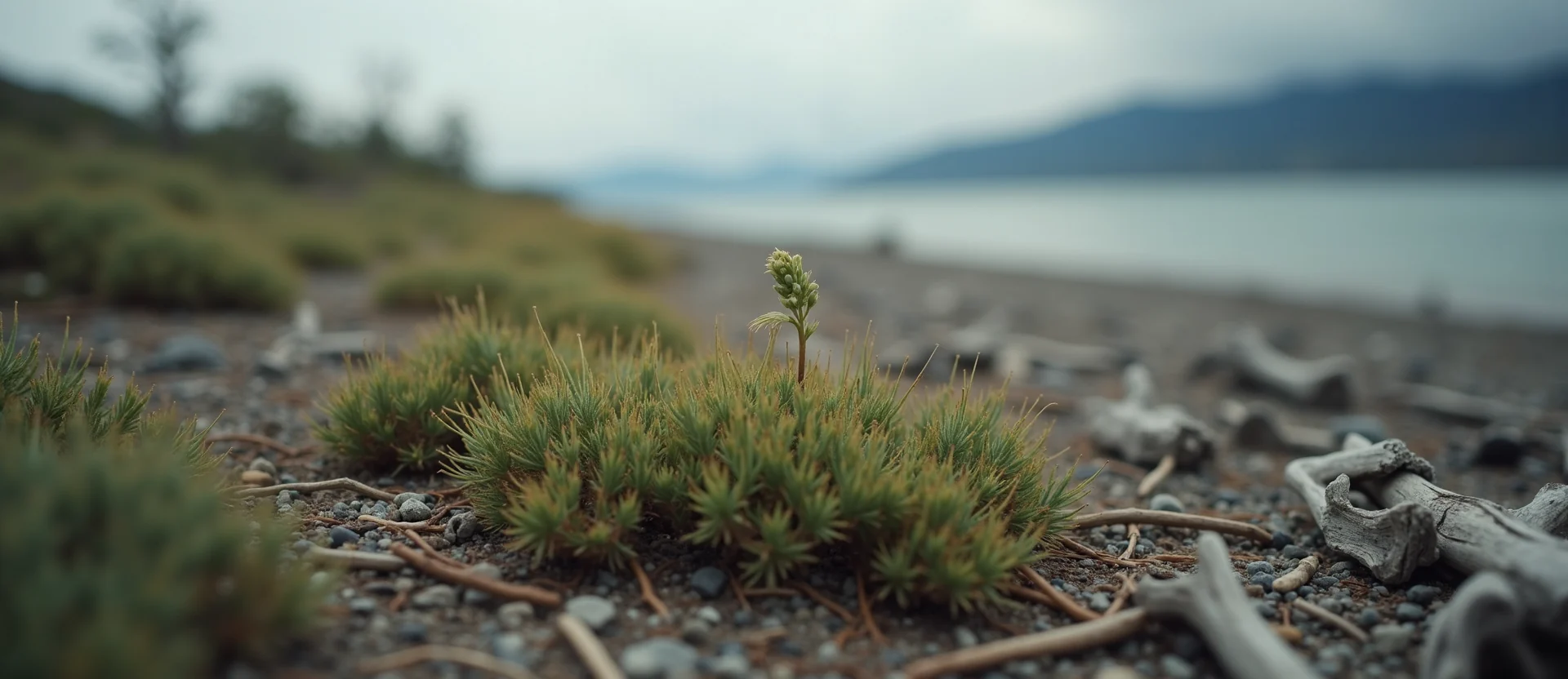 Symbolizing Seed/New Beginning: A local Manzanita sprouting sagebrush seedling. - AI Generated