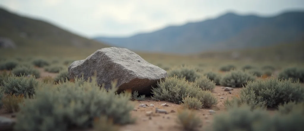 Symbolizing Stability/Peak: A local Manzanita unshakable boulder. - AI Generated