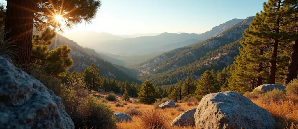 Symbolizing Identity/Local: A local Mountain Mahogany Sierra Nevada skyline. - AI Generated