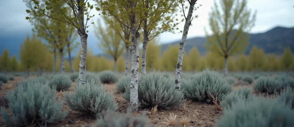 Symbolizing Growth/Resilience: A local Rabbitbrush thriving aspen grove. - AI Generated