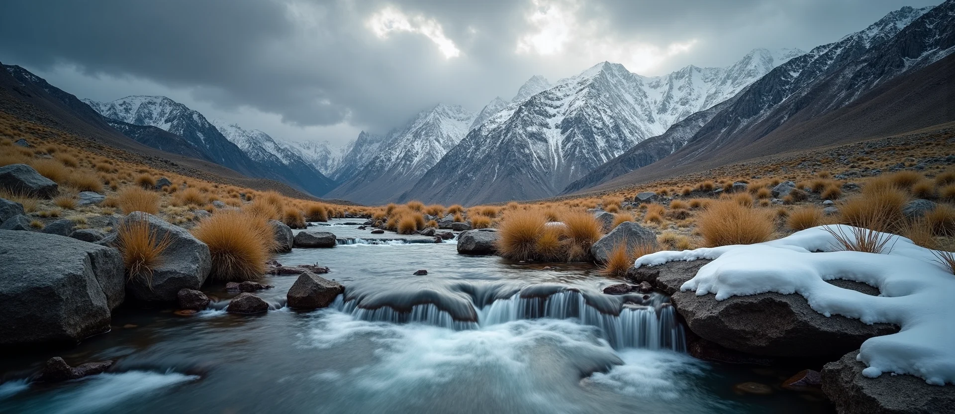 Symbolizing Flow/Cleansing: A local Desert Peach babbling mountain creek. - AI Generated