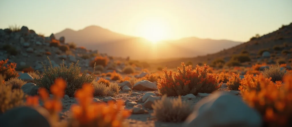 Symbolizing Identity/Local: A local Indian Paintbrush Peavine Mountain silhouette. - AI Generated