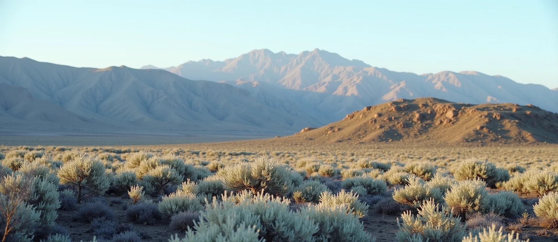 Symbolizing Stability/Peak: A local Rabbitbrush solid mountain ridge. - AI Generated