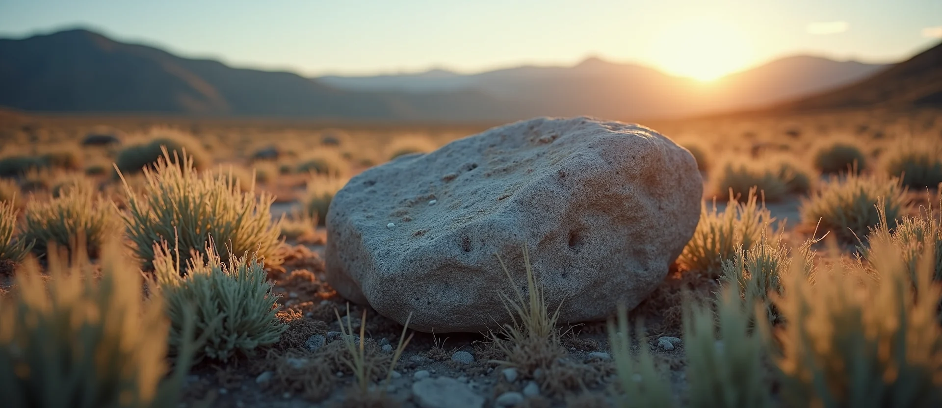 Symbolizing Stability/Peak: A local Indian Paintbrush unshakable boulder. - AI Generated