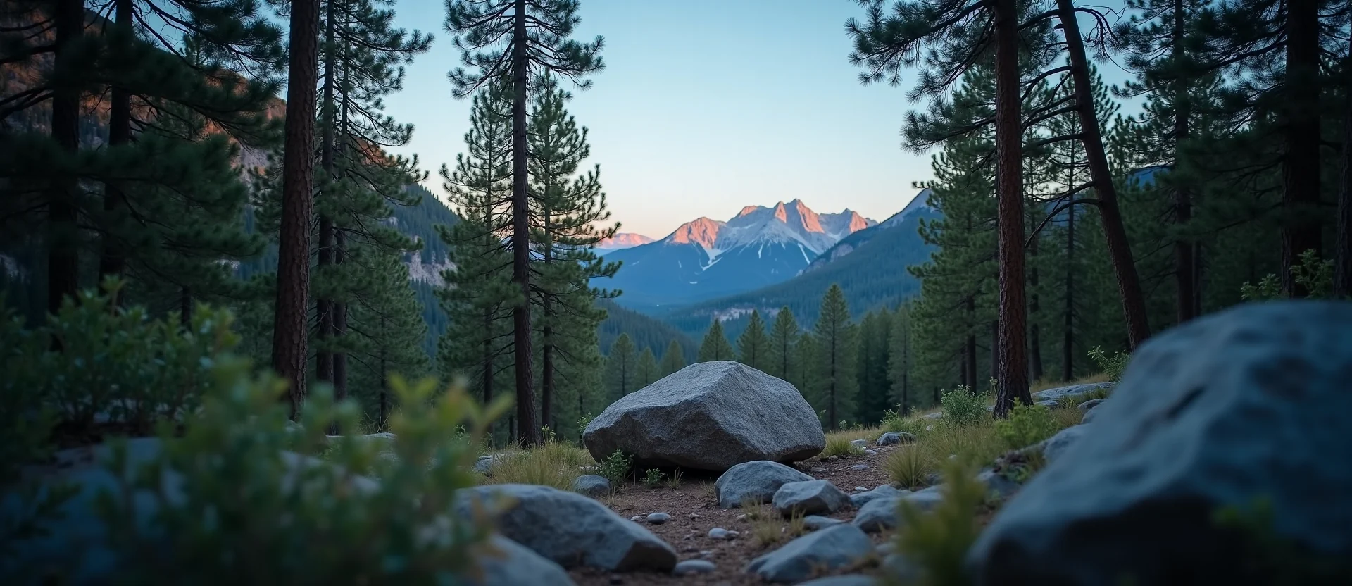 Symbolizing Stability/Peak: A local Ponderosa Pine unshakable boulder. - AI Generated