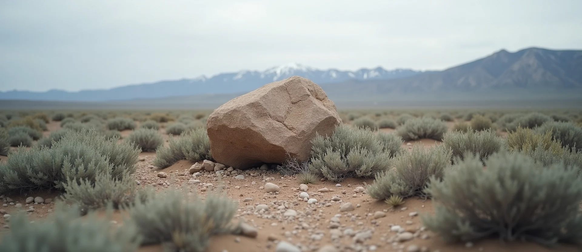 Symbolizing Stability/Peak: A local Sagebrush (Artemisia tridentata) unshakable boulder. - AI Generated