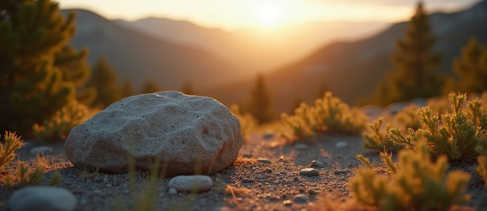 Symbolizing Stability/Peak: A local Manzanita unshakable boulder. - AI Generated
