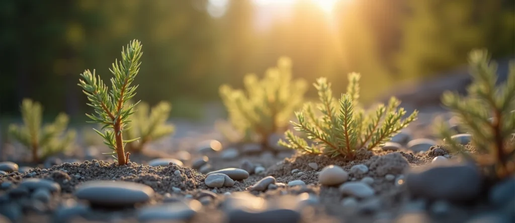 Symbolizing Seed/New Beginning: A local Quaking Aspen sprouting sagebrush seedling. - AI Generated