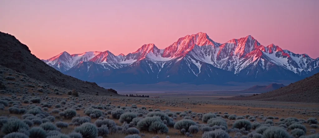 Symbolizing Identity/Local: A local Desert Peach High Desert vista. - AI Generated