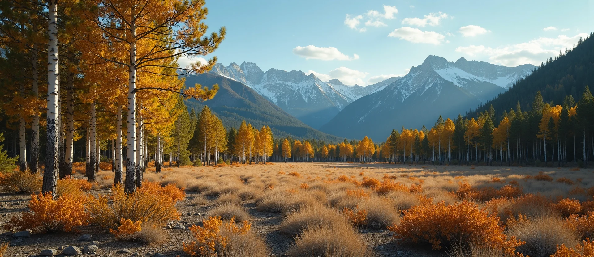 Symbolizing Growth/Resilience: A local Indian Paintbrush thriving aspen grove. - AI Generated