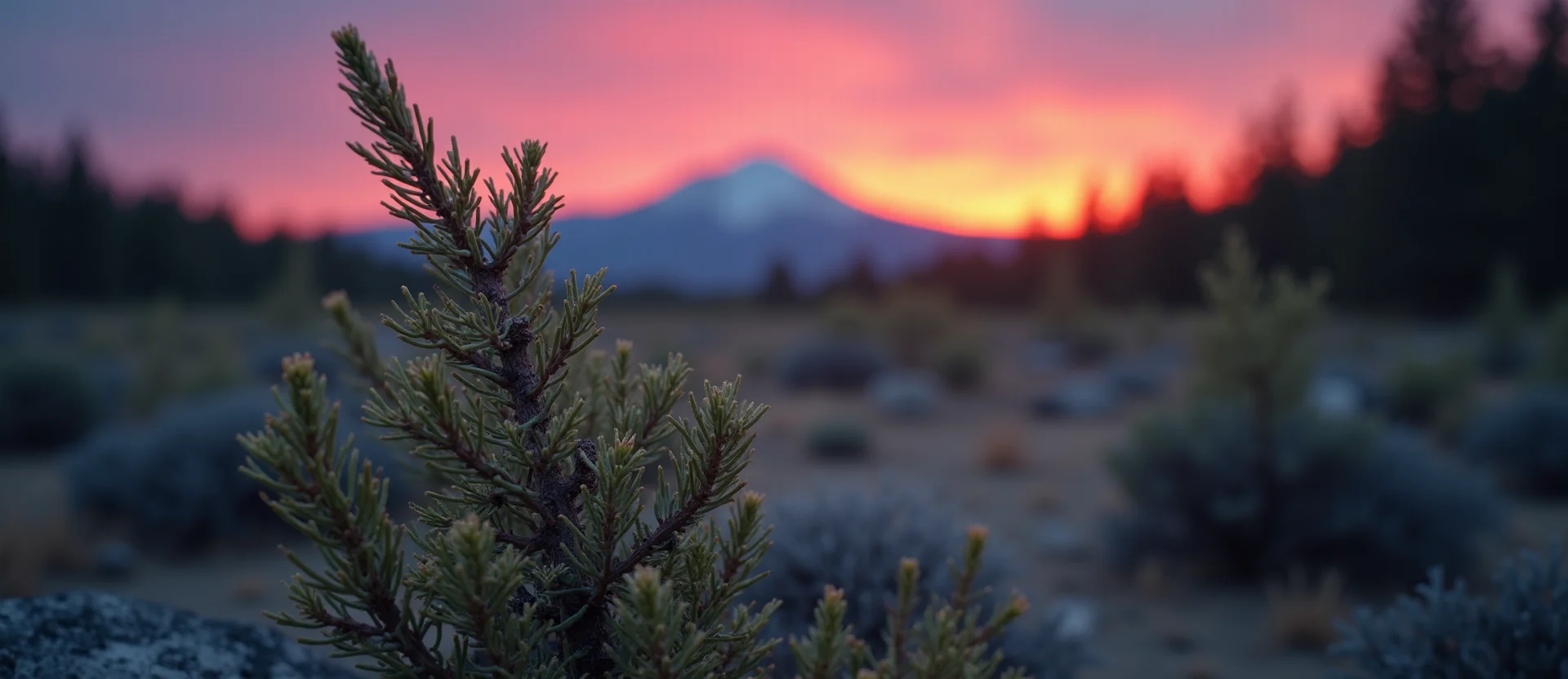 Symbolizing Growth/Resilience: A local Bitterbrush new branch reaching for the sky. - AI Generated