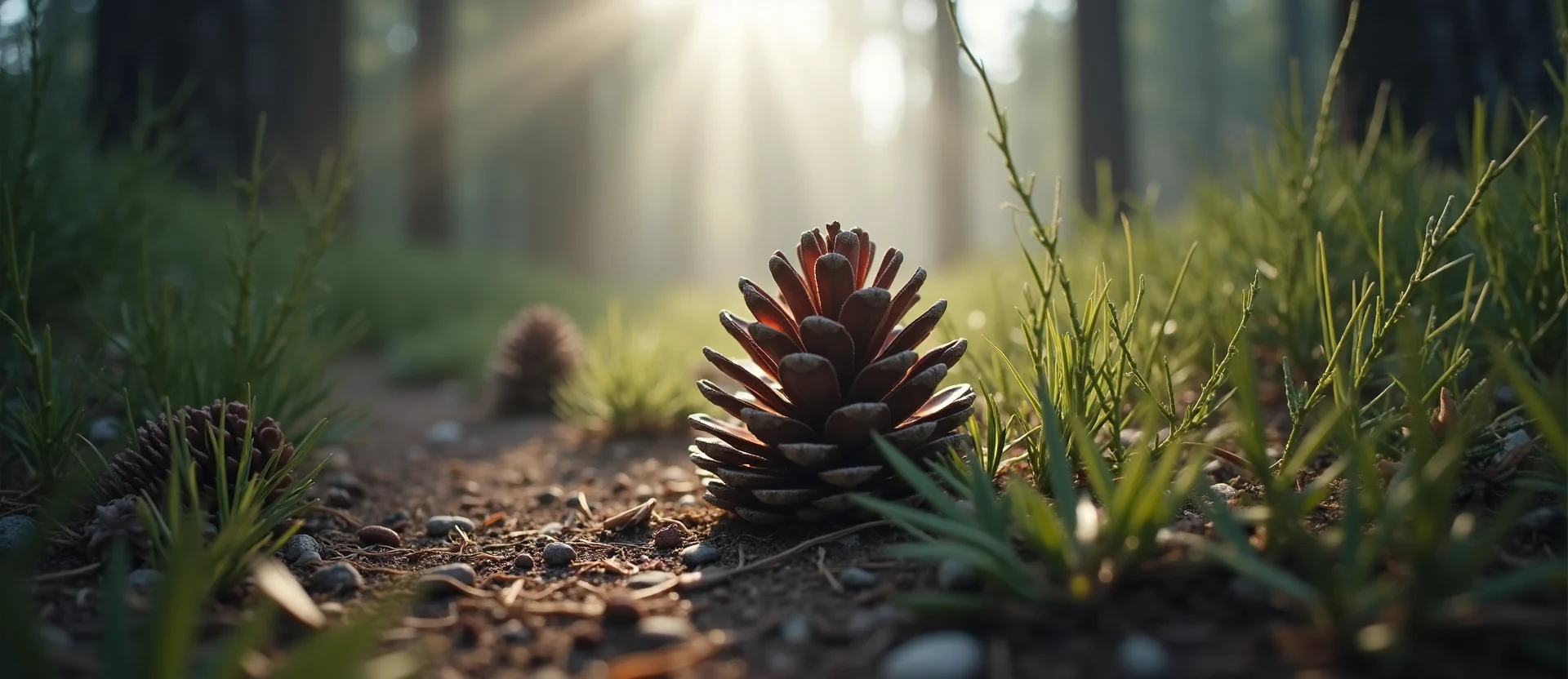 Symbolizing Seed/New Beginning: A local Mountain Mahogany opening pine cone. - AI Generated