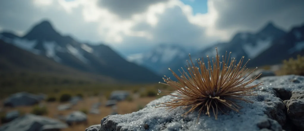 Symbolizing Seed/New Beginning: A local Bitterbrush single pine seed on dry earth. - AI Generated