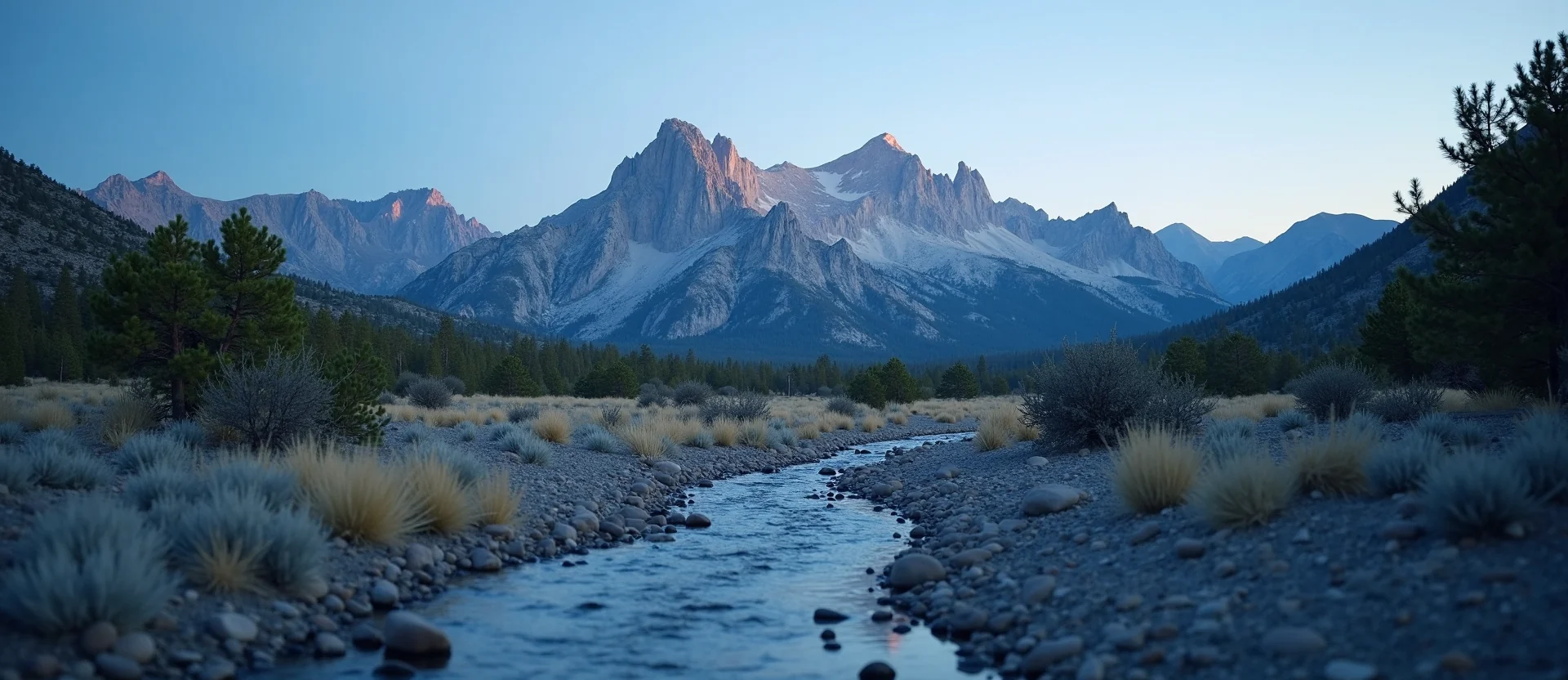Symbolizing Stability/Peak: A local Sierra Juniper jagged granite peak. - AI Generated