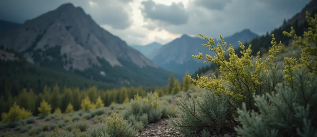 Symbolizing Identity/Local: A local Quaking Aspen Sierra Nevada skyline. - AI Generated