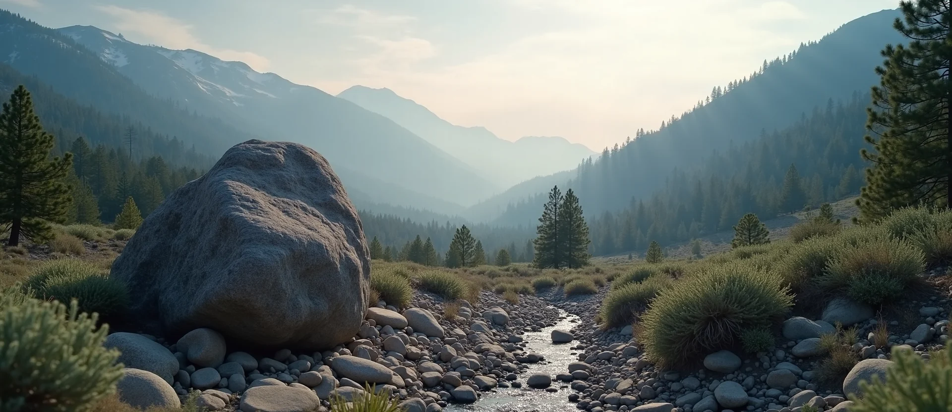 Symbolizing Stability/Peak: A local Sierra Juniper unshakable boulder. - AI Generated