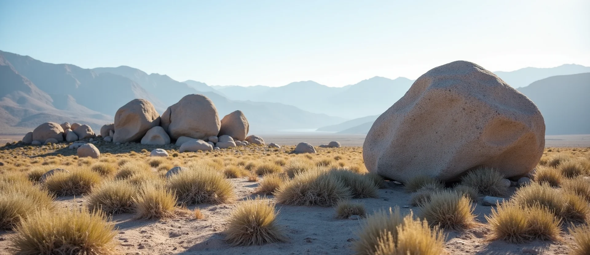 Symbolizing Stability/Peak: A local Desert Peach unshakable boulder. - AI Generated