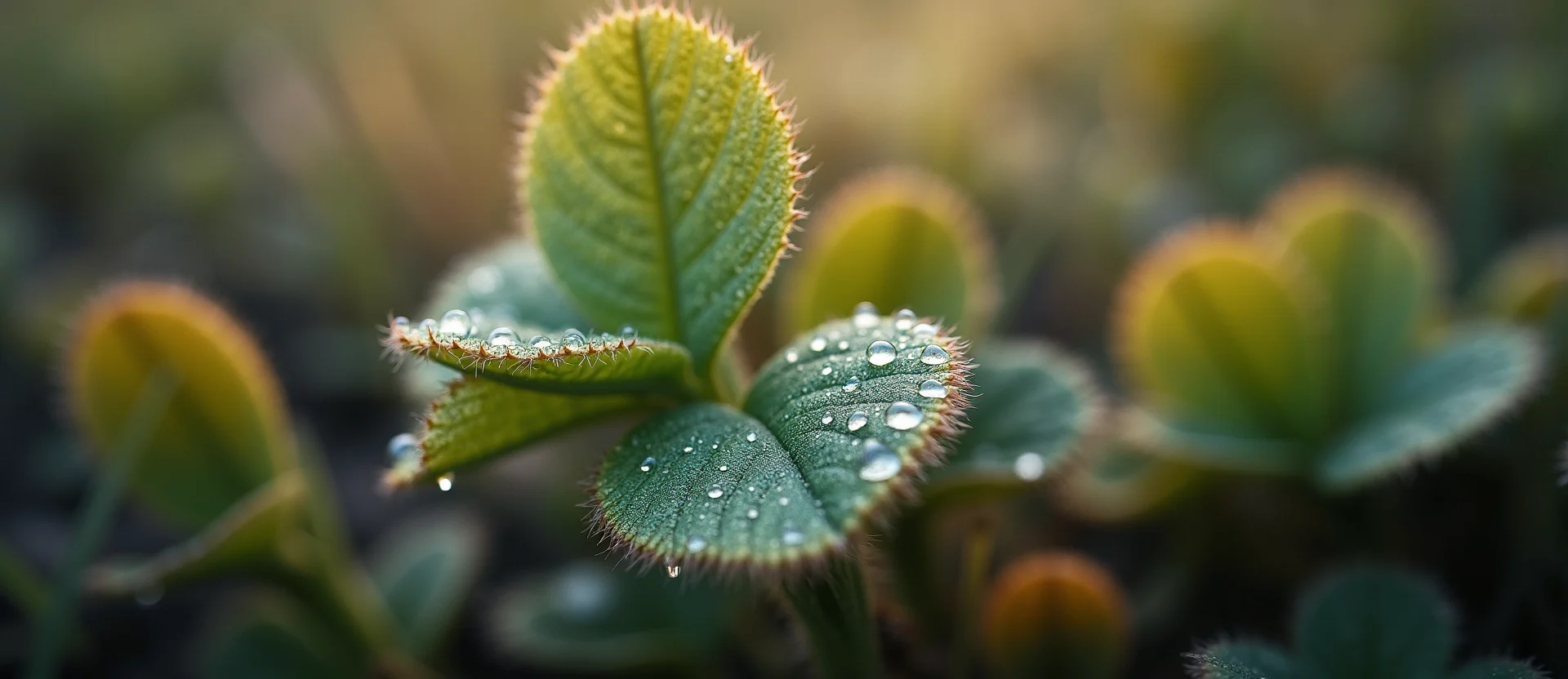 Symbolizing Flow/Cleansing: A local Indian Paintbrush raindrops on desert leaves. - AI Generated