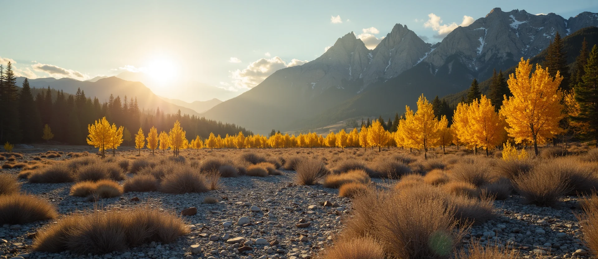 Symbolizing Growth/Resilience: A local Bitterbrush thriving aspen grove. - AI Generated