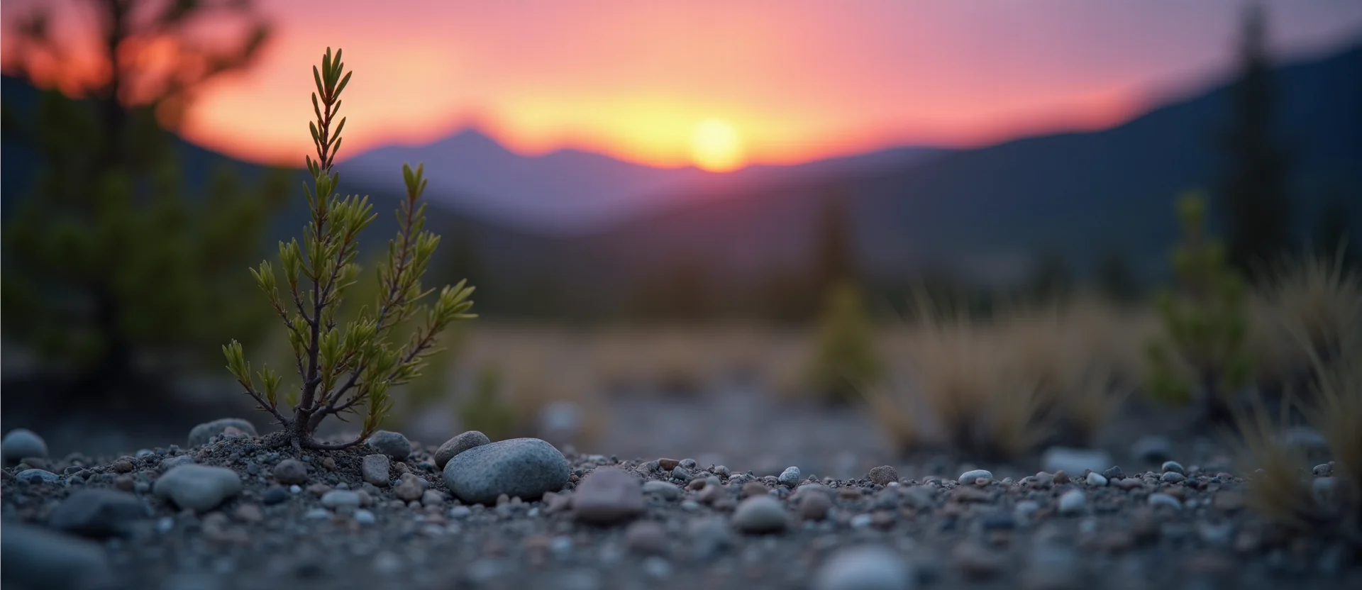 Symbolizing Growth/Resilience: A local Ponderosa Pine new branch reaching for the sky. - AI Generated