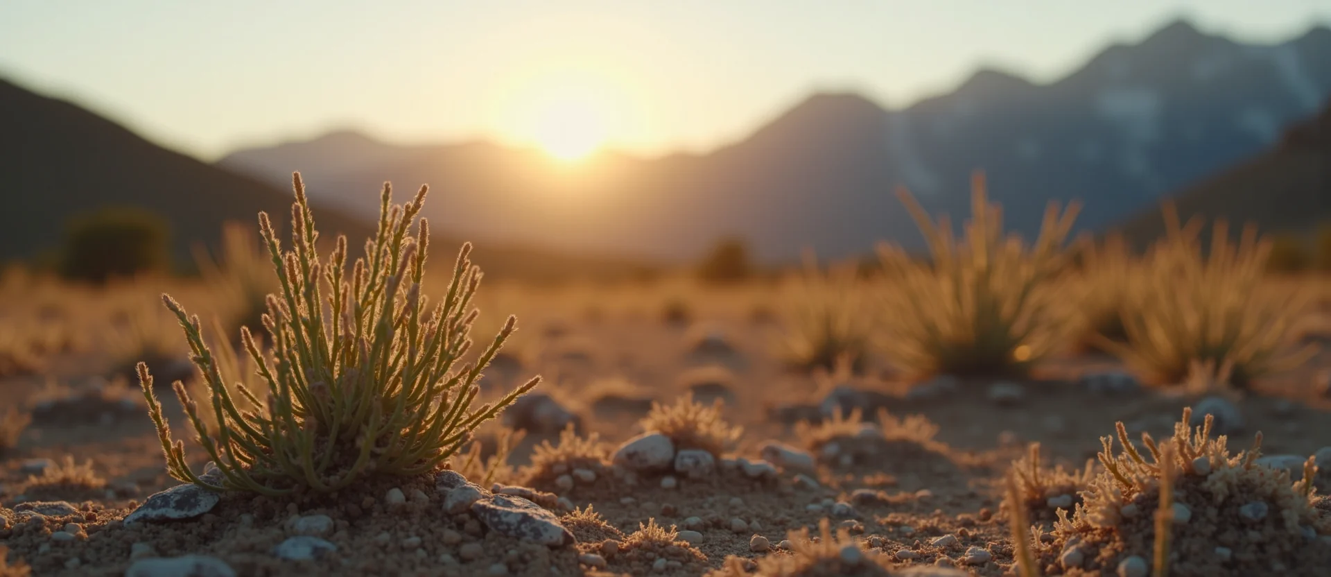 Symbolizing Seed/New Beginning: A local Indian Paintbrush single pine seed on dry earth. - AI Generated