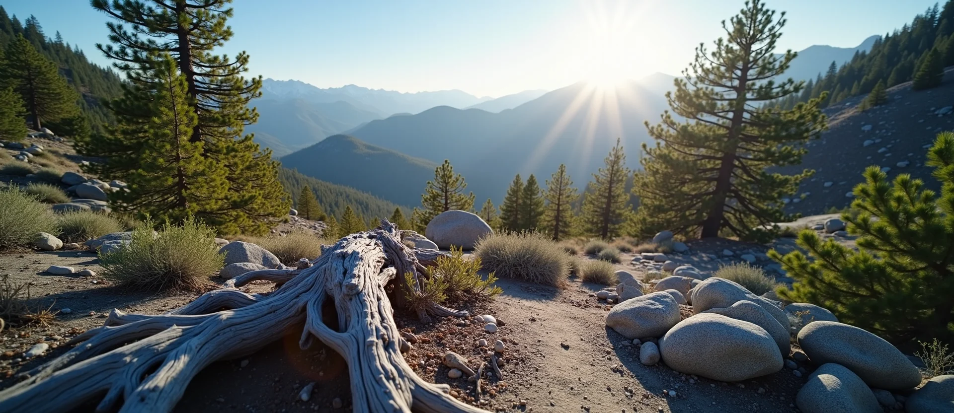 Symbolizing Growth/Resilience: A local Ponderosa Pine gnarled juniper roots. - AI Generated
