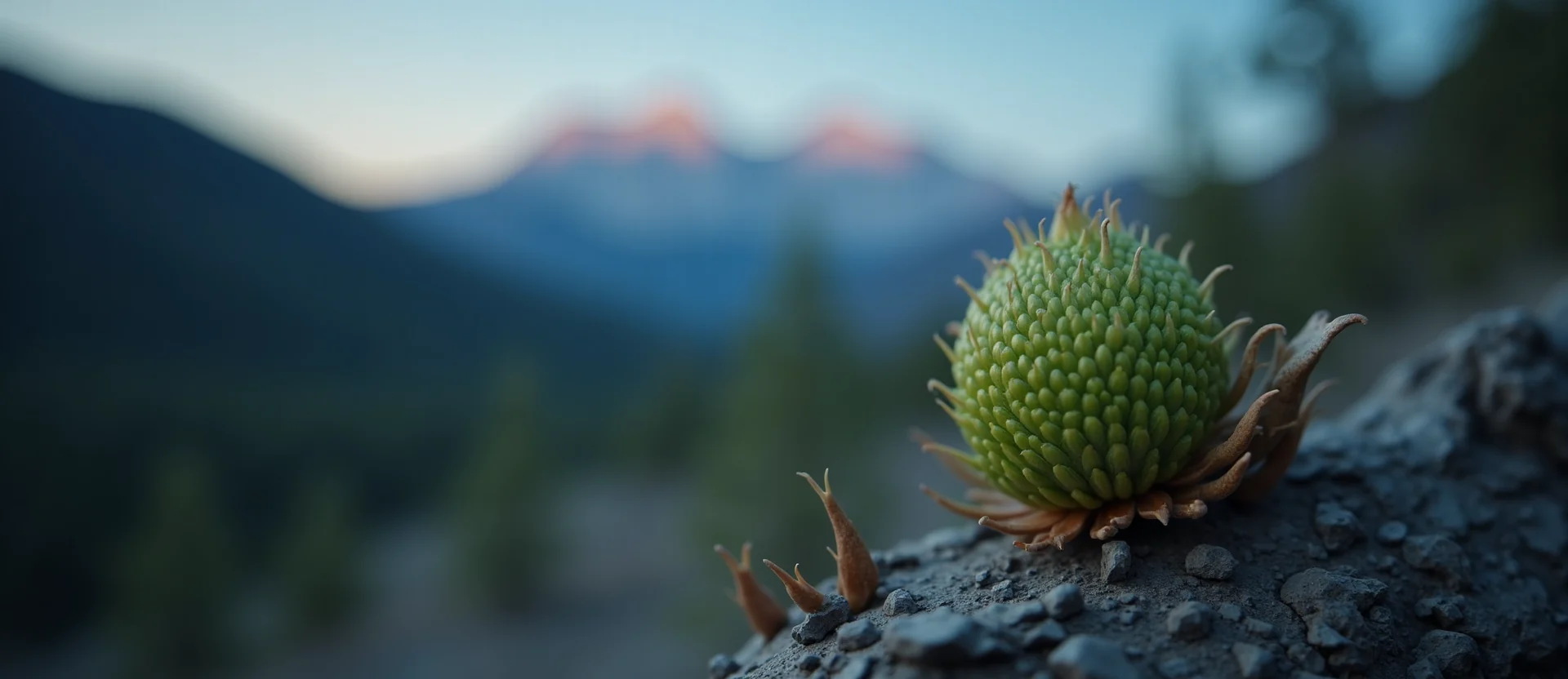 Symbolizing Seed/New Beginning: A local Manzanita new green bud on a branch. - AI Generated
