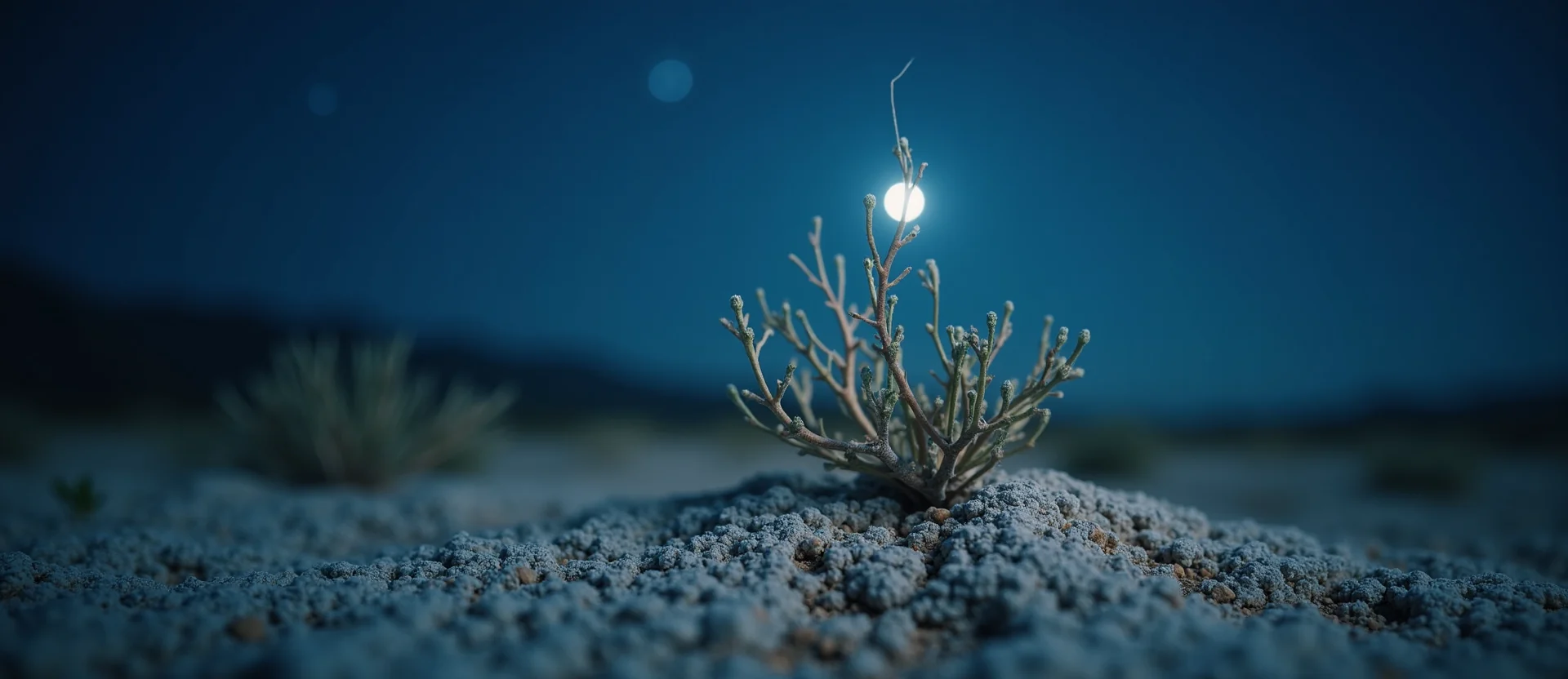 Symbolizing Growth/Resilience: A local Bitterbrush new branch reaching for the sky. - AI Generated