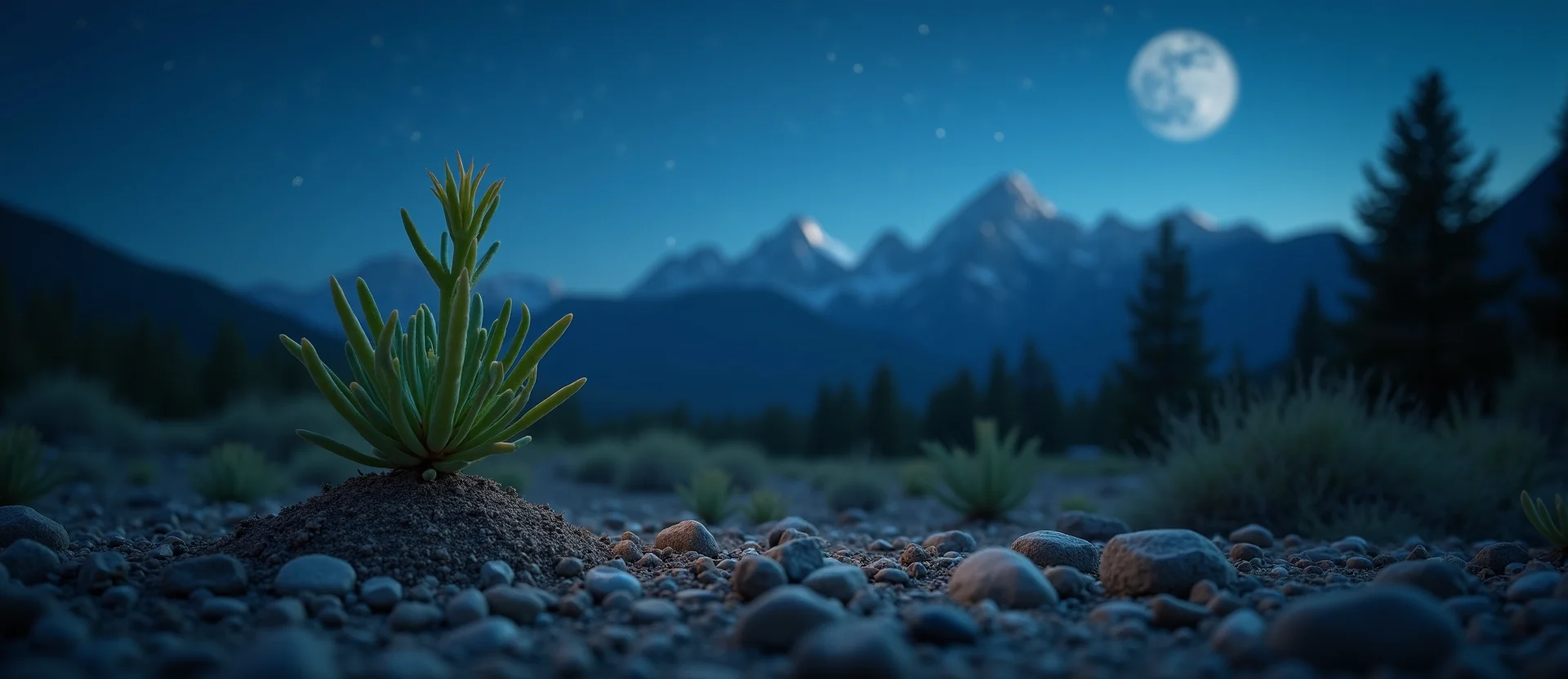 Symbolizing Seed/New Beginning: A local Ponderosa Pine sprouting sagebrush seedling. - AI Generated