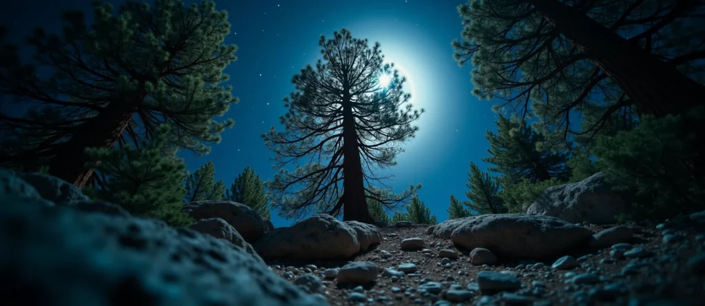 Symbolizing Growth/Resilience: A local Ponderosa Pine tree growing out of a rock cleft. - AI Generated