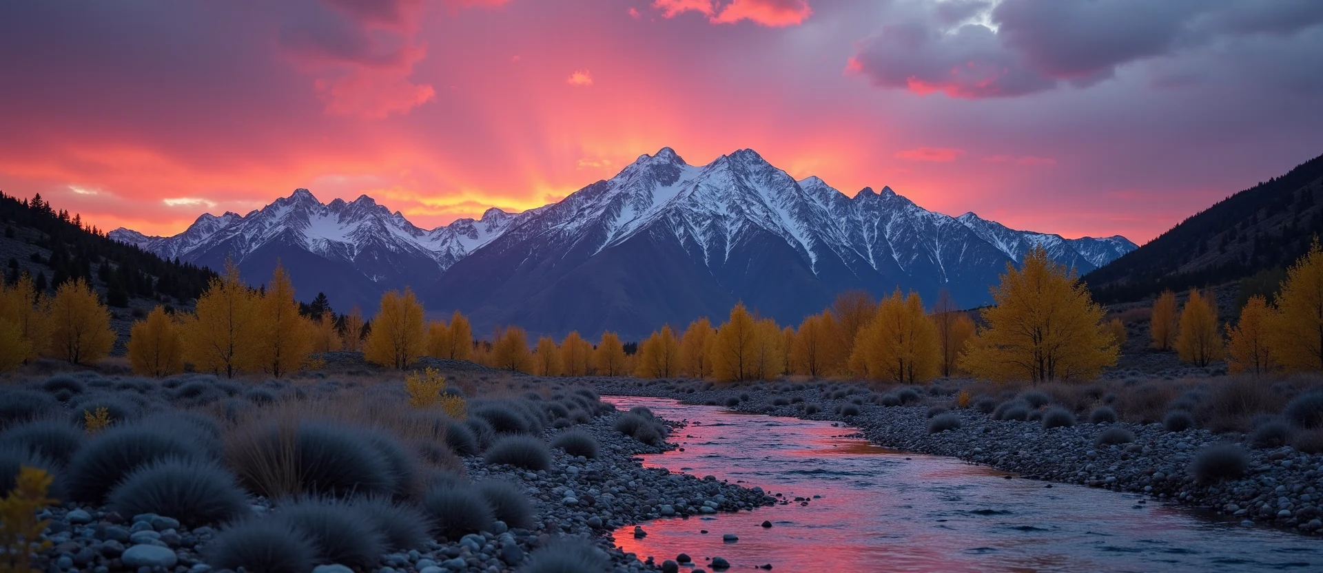 Symbolizing Identity/Local: A local Quaking Aspen Sierra Nevada skyline. - AI Generated