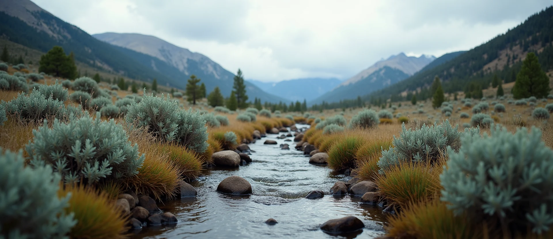 Symbolizing Flow/Cleansing: A local Manzanita babbling mountain creek. - AI Generated
