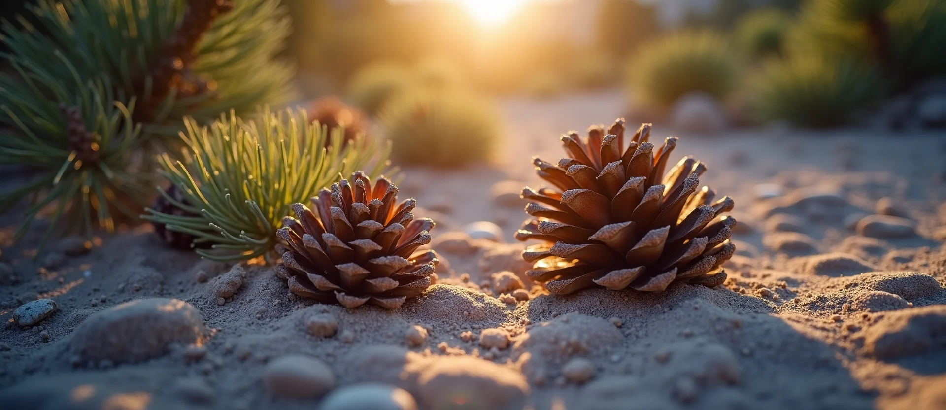 Symbolizing Seed/New Beginning: A local Ponderosa Pine opening pine cone. - AI Generated