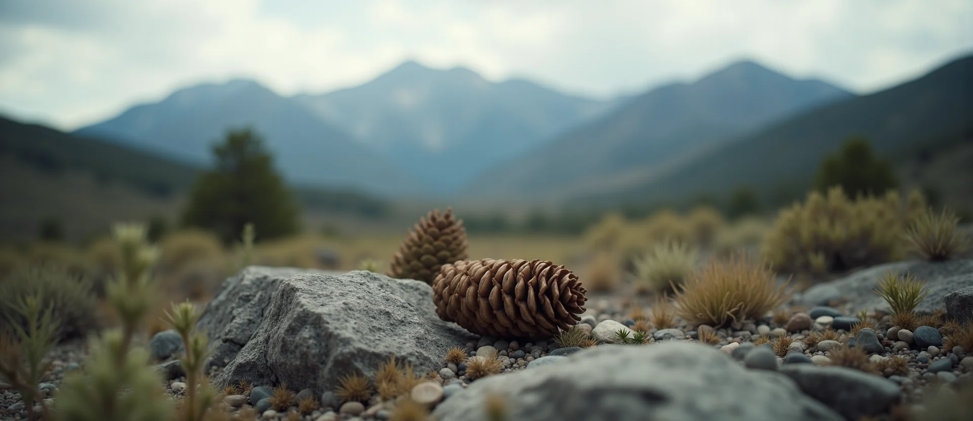 Symbolizing Seed/New Beginning: A local Manzanita opening pine cone. - AI Generated