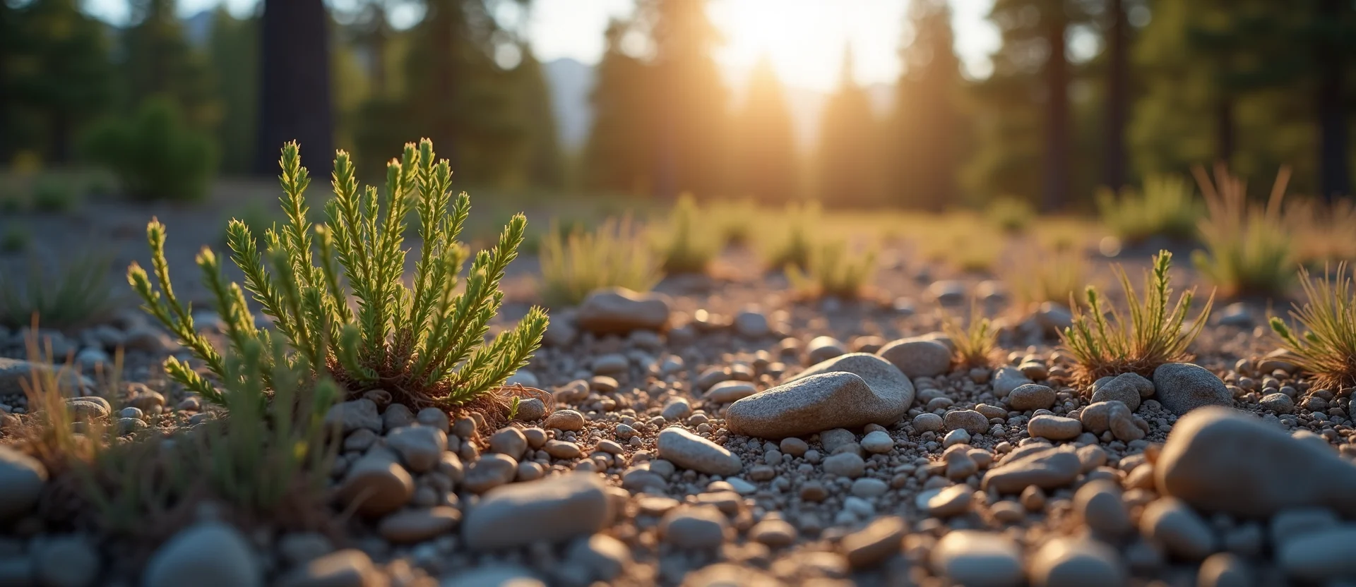 Symbolizing Seed/New Beginning: A local Ponderosa Pine sprouting sagebrush seedling. - AI Generated
