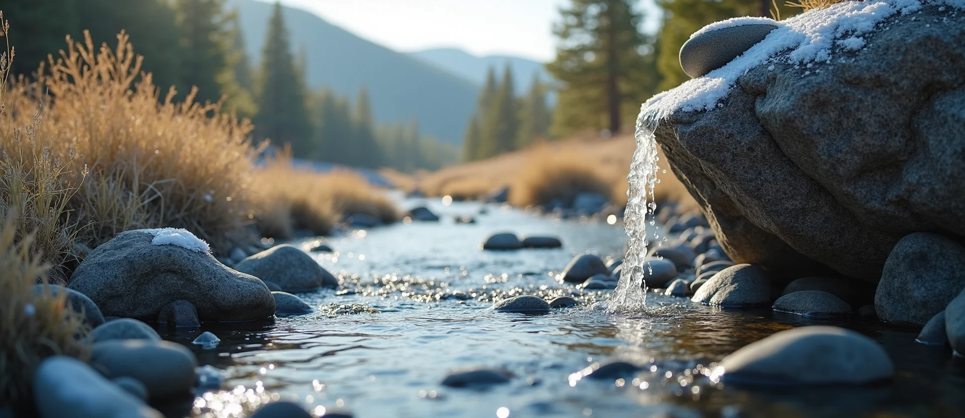 Symbolizing Flow/Cleansing: A local Bitterbrush smooth Truckee river stones. - AI Generated