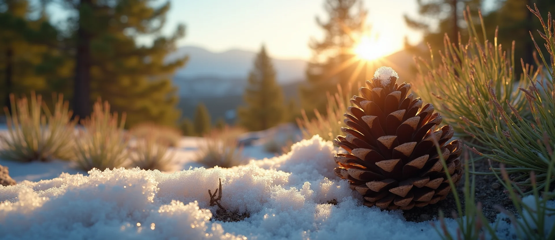 Symbolizing Seed/New Beginning: A local Rabbitbrush opening pine cone. - AI Generated